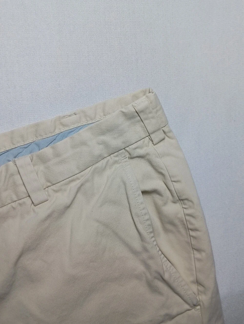 Brooks Brothers Mens Cotton Twill Bermuda Shorts Size 36 Ivory 9.5